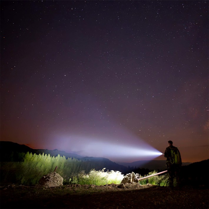 LED Adjustable Focus Flashlight 2 Piece Set