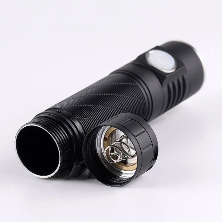 Black LED Portable Flashlight