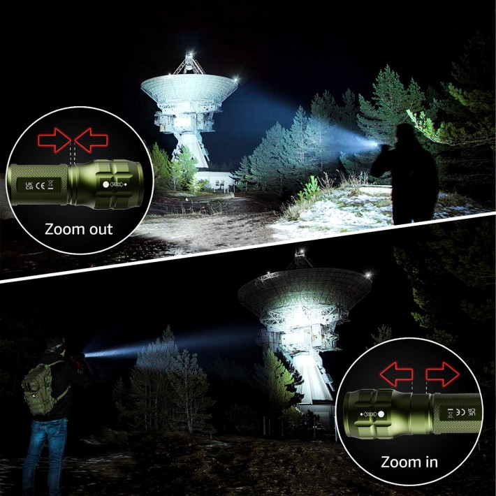 Portable High Lumen LED Flashlight Set
