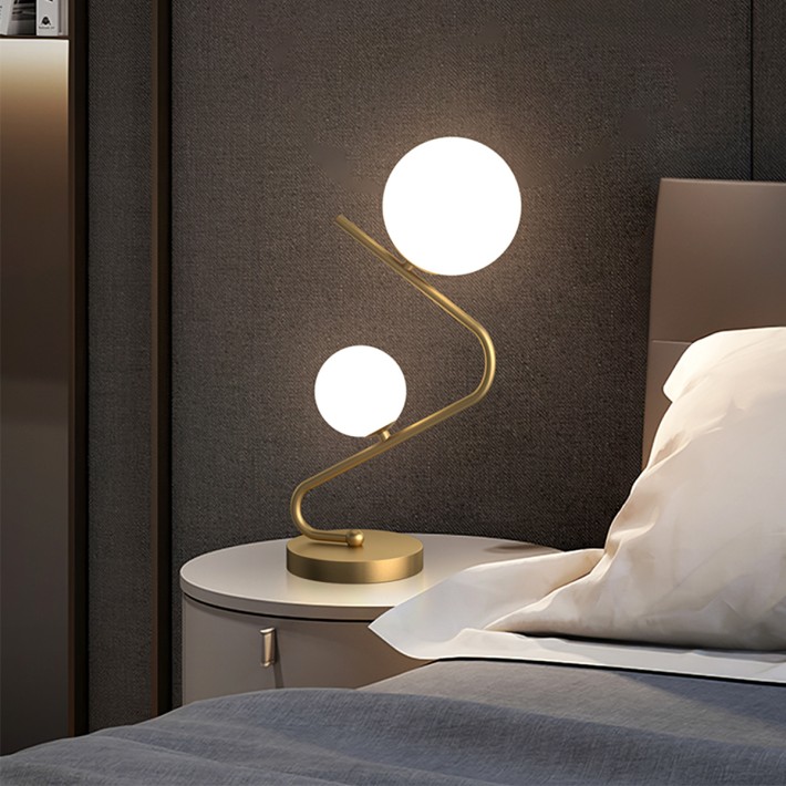 Three Color Glass Globe Table Lamp