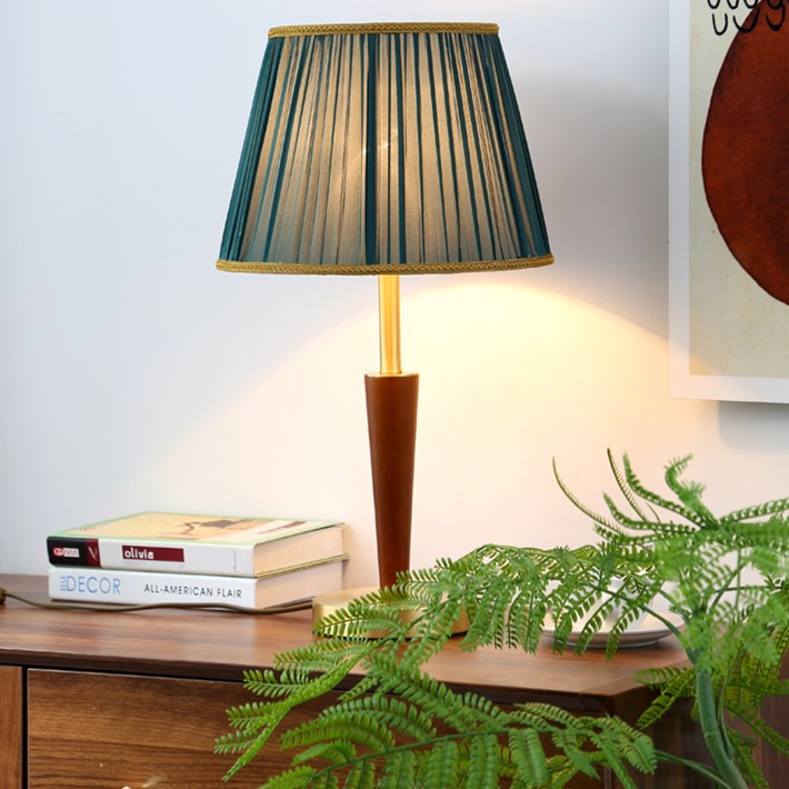Vintage Walnut Table Lamp