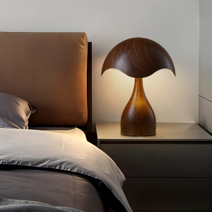 Mahogany Bedroom Table Lamp
