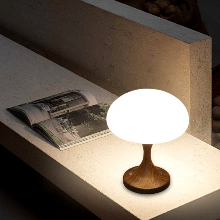 Creative White Jade Glass Table Lamp