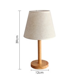 Linen Reading Table Lamp with Warm Light