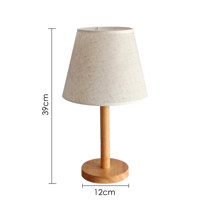 Linen Reading Table Lamp with Warm Light