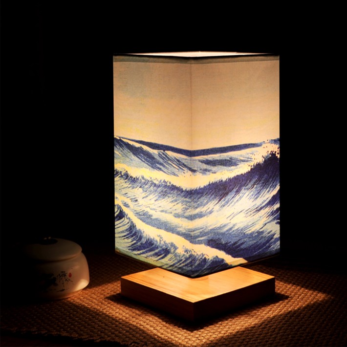 Bedroom Wave Patterned Table Lamp