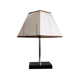 Solid Wood Fabric Dimmable Table Lamp