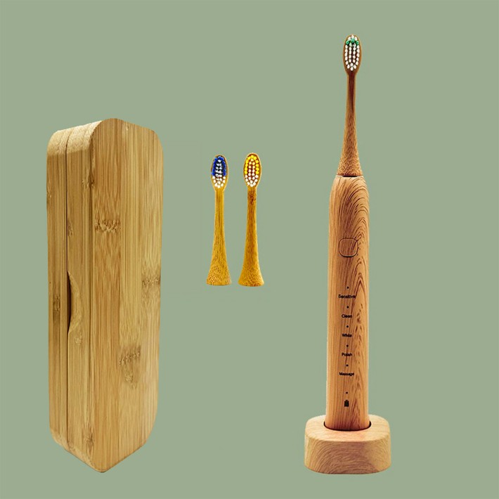 Rechargeable Sonic Bamboo Electric Toothbrush