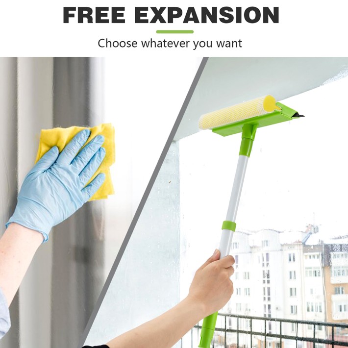 Dual Action Cleaning 2 in 1 Window Wiper