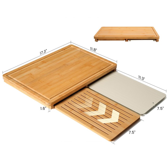 All in One Bamboo Cutting Board Set