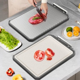 Scratch Resistant Grid Stainless Steel Cutting Board