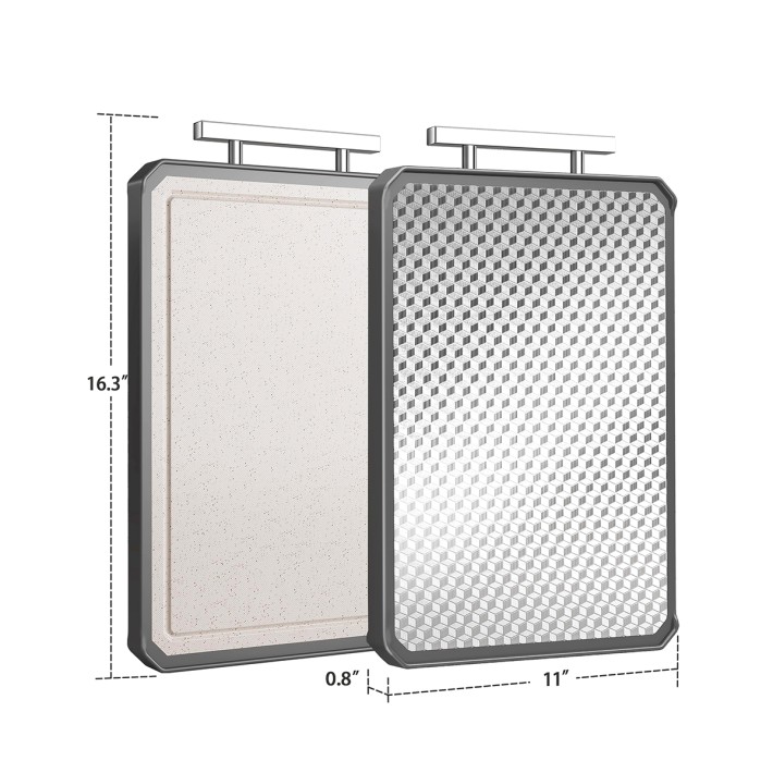 Scratch Resistant Grid Stainless Steel Cutting Board