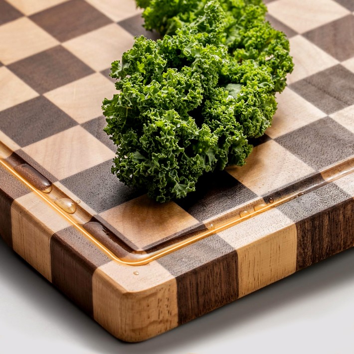 Wooden Checkered Cutting Board