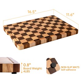 Wooden Checkered Cutting Board