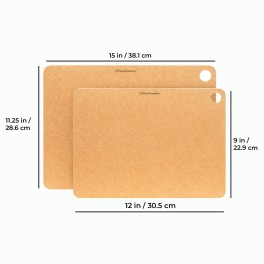 Two Piece Wooden Cutting Board Set