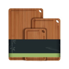 3 Piece Wooden Kitchen Cutting Board Set