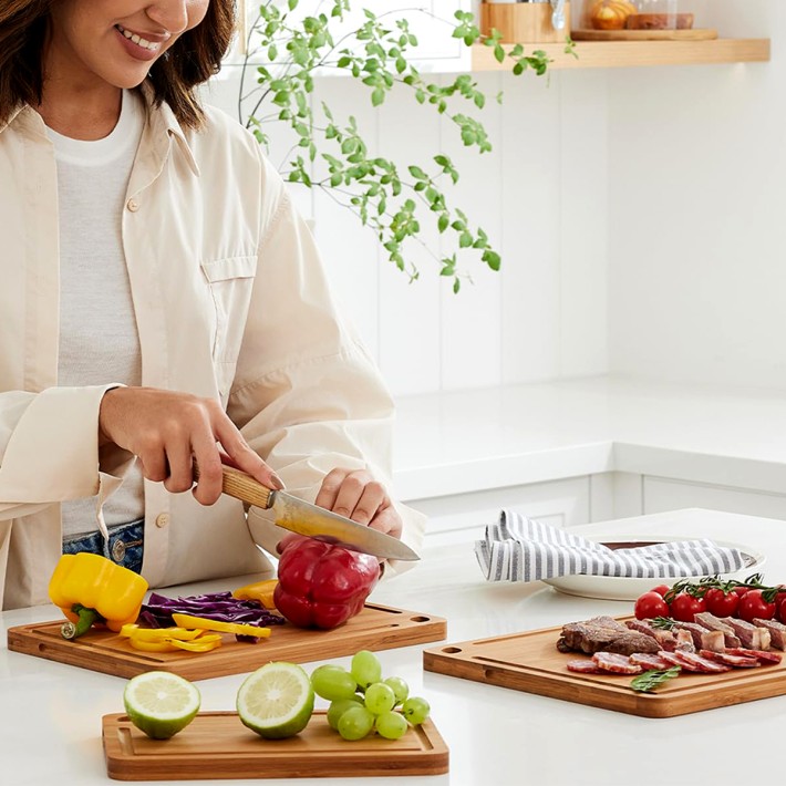 3 Piece Wooden Kitchen Cutting Board Set