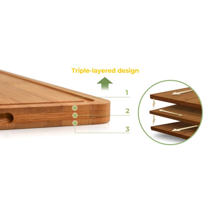 3 Piece Wooden Kitchen Cutting Board Set