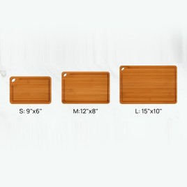 3 Piece Wooden Kitchen Cutting Board Set