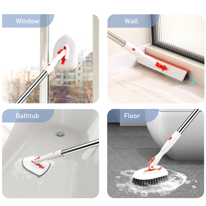 3 in 1 Tile Bathtub and Floor Brush Set